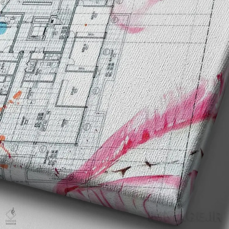 تابلو دکوراتیو زن معاصر II اثر سو بنگ لیم - نمای نزدیک بافت بوم