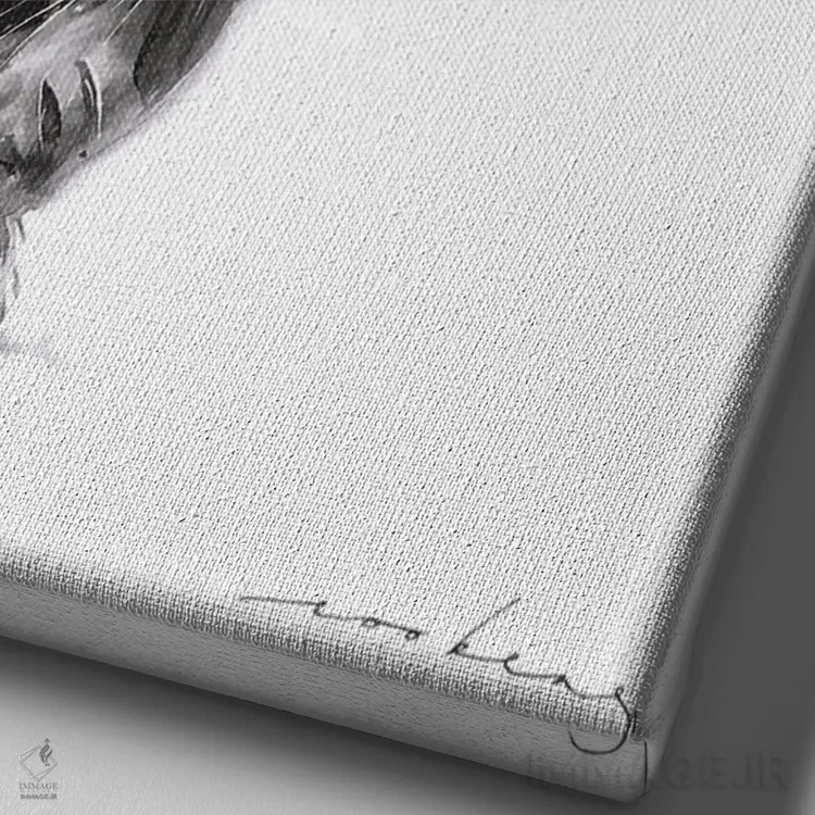 تابلو دکوراتیو قدم زنی زمستانی اثر سو بنگ لیم - نمای نزدیک بافت بوم