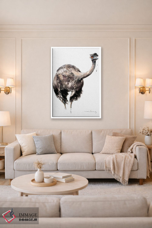 تابلو دکوراتیو شترمرغ دونده V اثر سو بنگ لیم - D2W