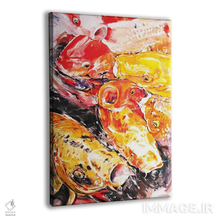 تابلو دکوراتیو جذابیت ماهی کوی اثر سو بنگ لیم - نمای پرسپکتیو محصول