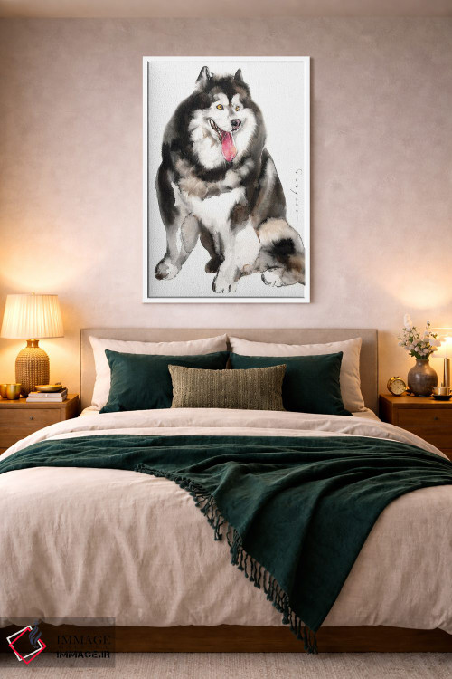 تابلو دکوراتیو توله هاسکی اثر سو بنگ لیم - D2W