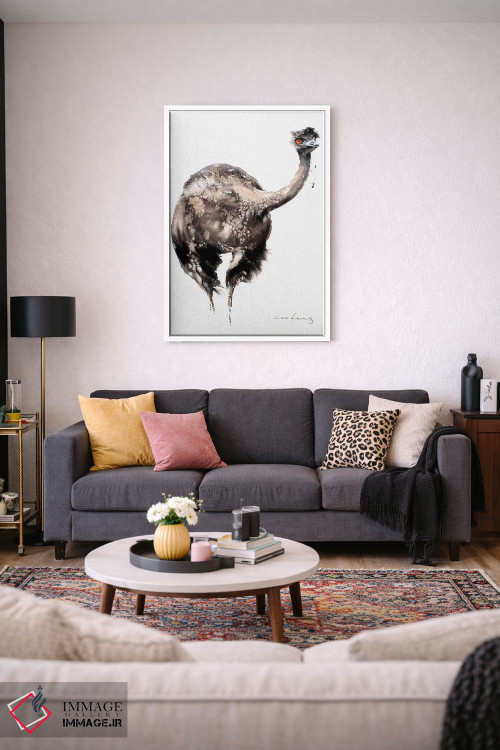 تابلو دکوراتیو شترمرغ دونده V اثر سو بنگ لیم - D3W