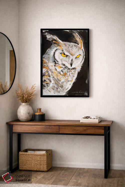 تابلو دکوراتیو جغد اسرارآمیز اثر سو بنگ لیم - D4B