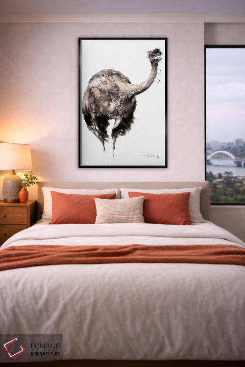تابلو دکوراتیو شترمرغ دونده V اثر سو بنگ لیم - D4B