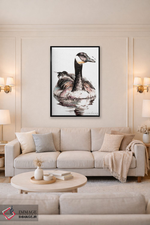 تابلو دکوراتیو بازتاب های اردک نر اثر سو بنگ لیم - D5B