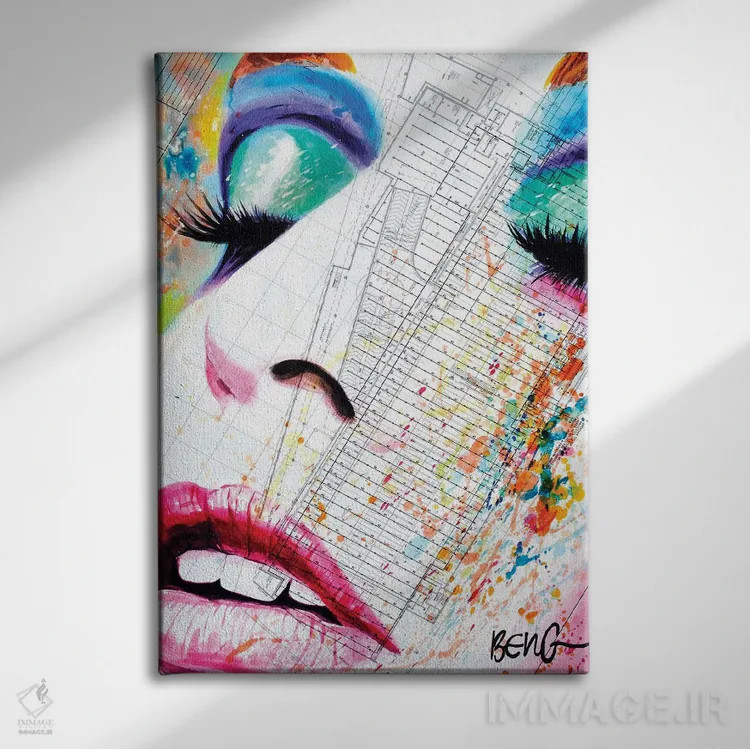 تابلو دکوراتیو زن معاصر III اثر سو بنگ لیم - نمای روبهرو روی دیوار