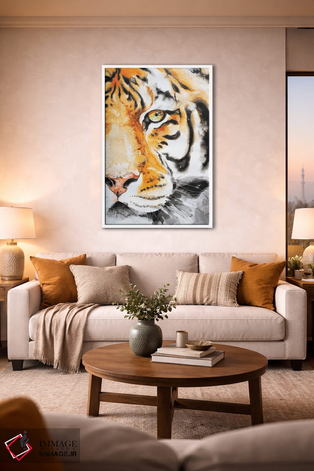 تابلو دکوراتیو ببر آبی اثر سو بنگ لیم - D1W