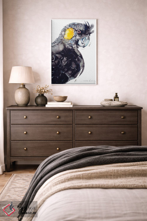 تابلو دکوراتیو کاکاتو سیاه دم زرد اثر سو بنگ لیم - D4W