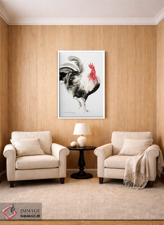 تابلو دکوراتیو راه رفتن نمایشی خروس اثر سو بنگ لیم - D1W