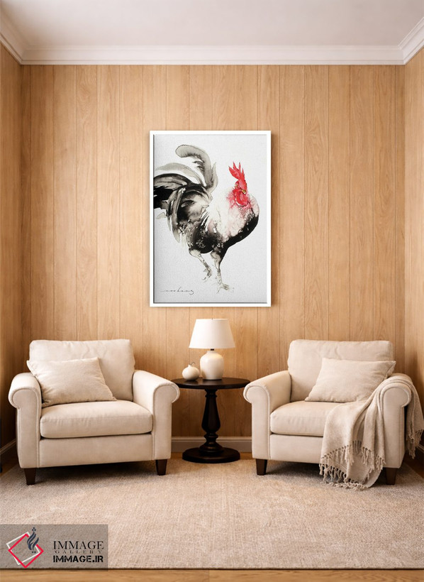 تابلو دکوراتیو راه رفتن نمایشی خروس اثر سو بنگ لیم - D1W