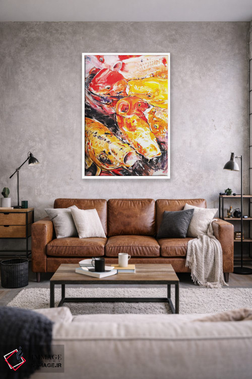 تابلو دکوراتیو جذابیت ماهی کوی اثر سو بنگ لیم - D1W