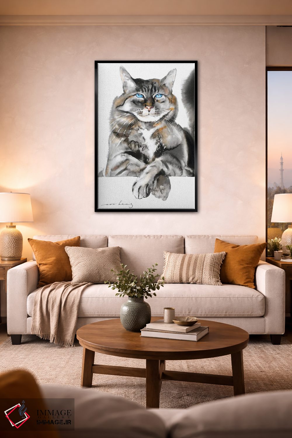تابلو دکوراتیو گربه مغرور اثر سو بنگ لیم - D1B