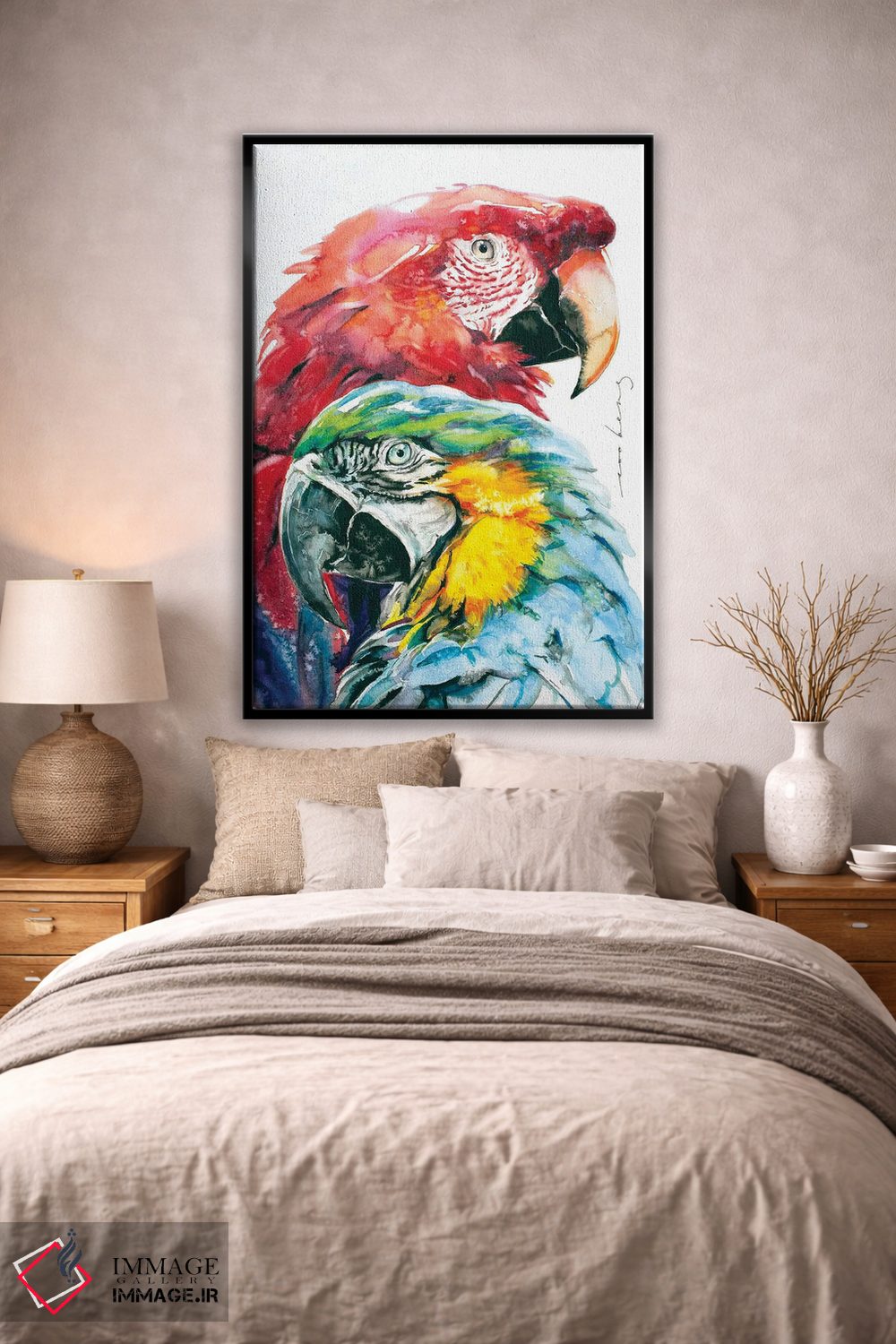 تابلو دکوراتیو شکوه طوطی اثر سو بنگ لیم - D2B