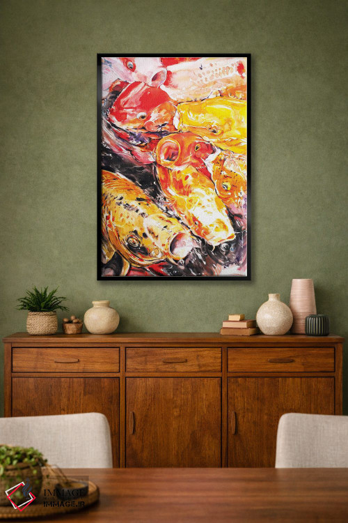 تابلو دکوراتیو جذابیت ماهی کوی اثر سو بنگ لیم - D2B