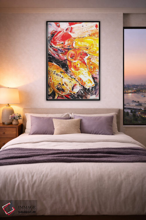 تابلو دکوراتیو جذابیت ماهی کوی اثر سو بنگ لیم - D4B