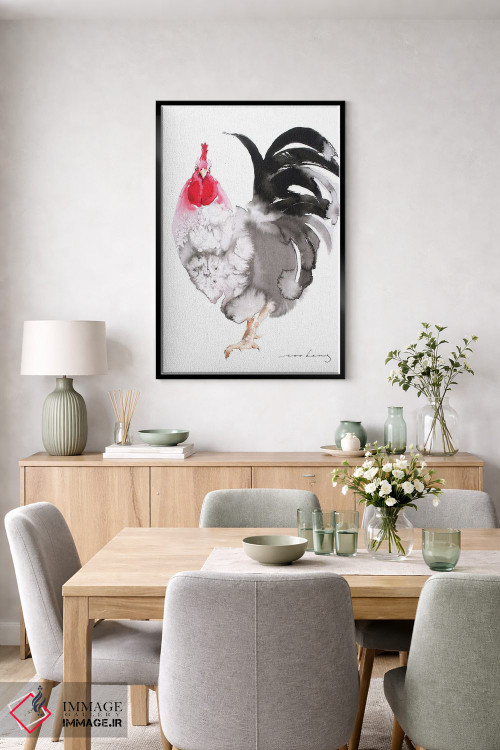 تابلو دکوراتیو جذابیت خروس اثر سو بنگ لیم - D6B