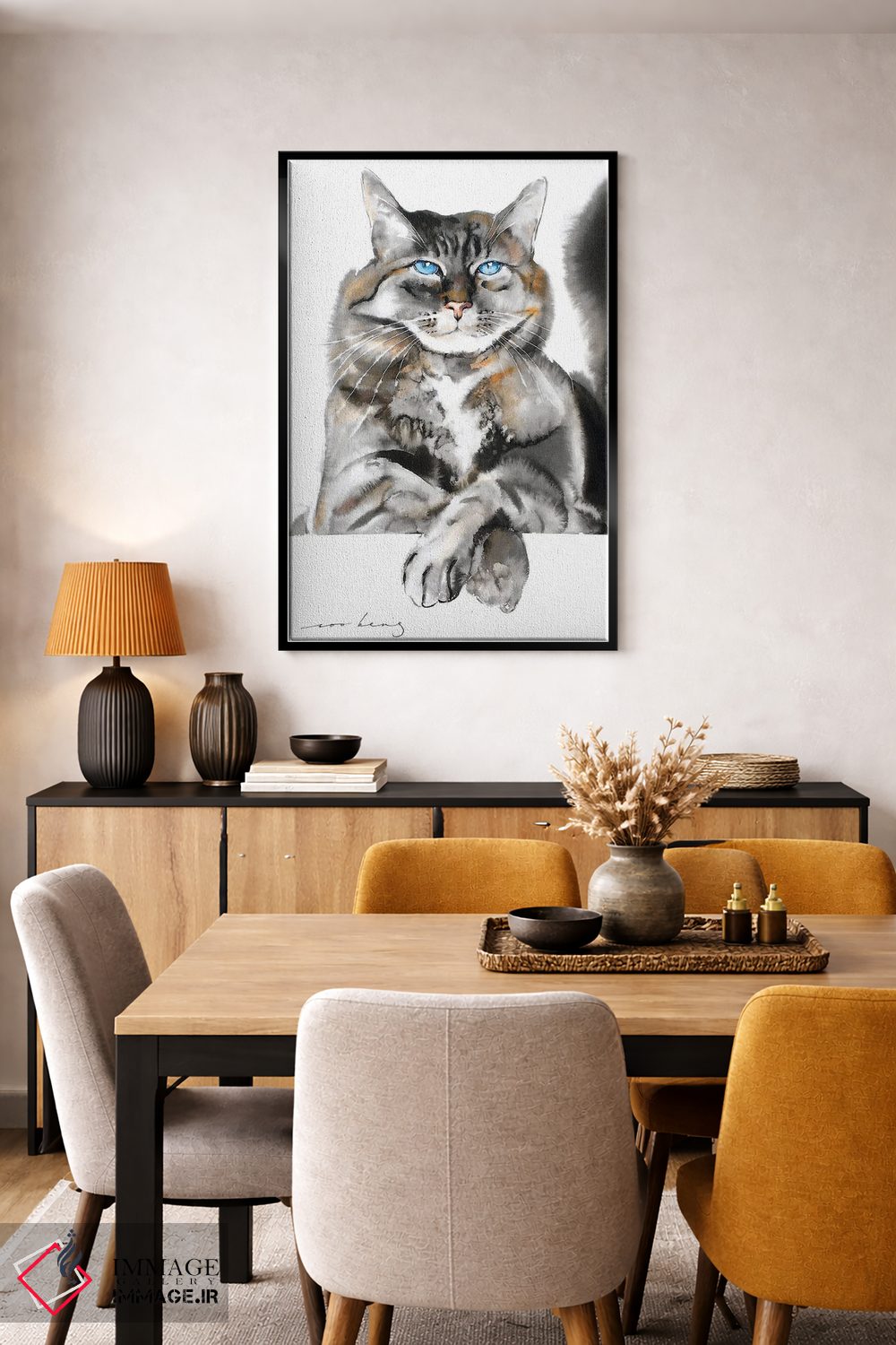 تابلو دکوراتیو گربه مغرور اثر سو بنگ لیم - D2B