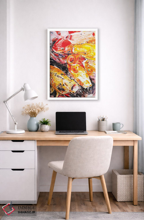 تابلو دکوراتیو جذابیت ماهی کوی اثر سو بنگ لیم - D6W