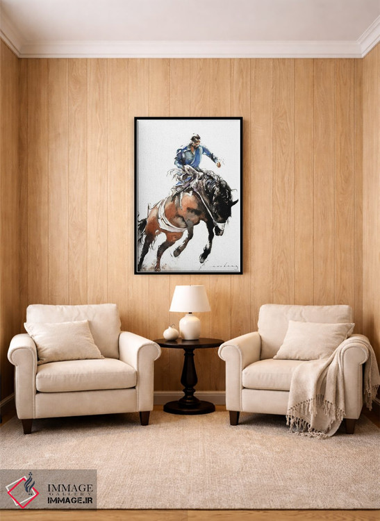 تابلو دکوراتیو سواری بر برامبی اثر سو بنگ لیم - D4B