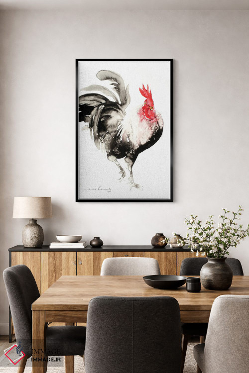 تابلو دکوراتیو راه رفتن نمایشی خروس اثر سو بنگ لیم - D4B