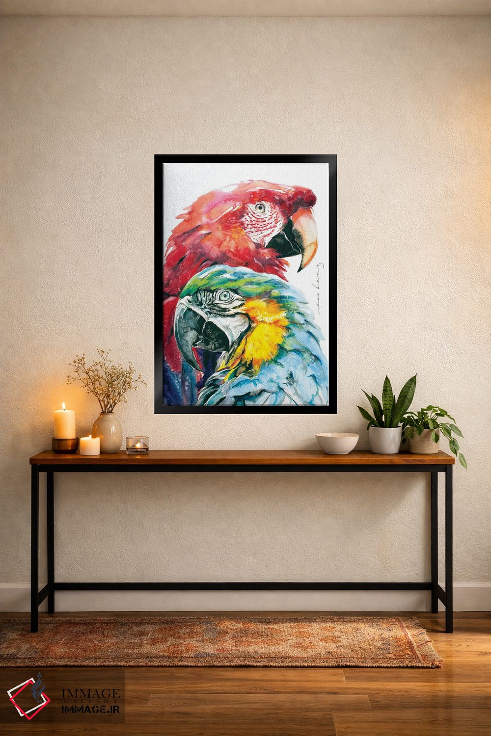 تابلو دکوراتیو شکوه طوطی اثر سو بنگ لیم - D5B