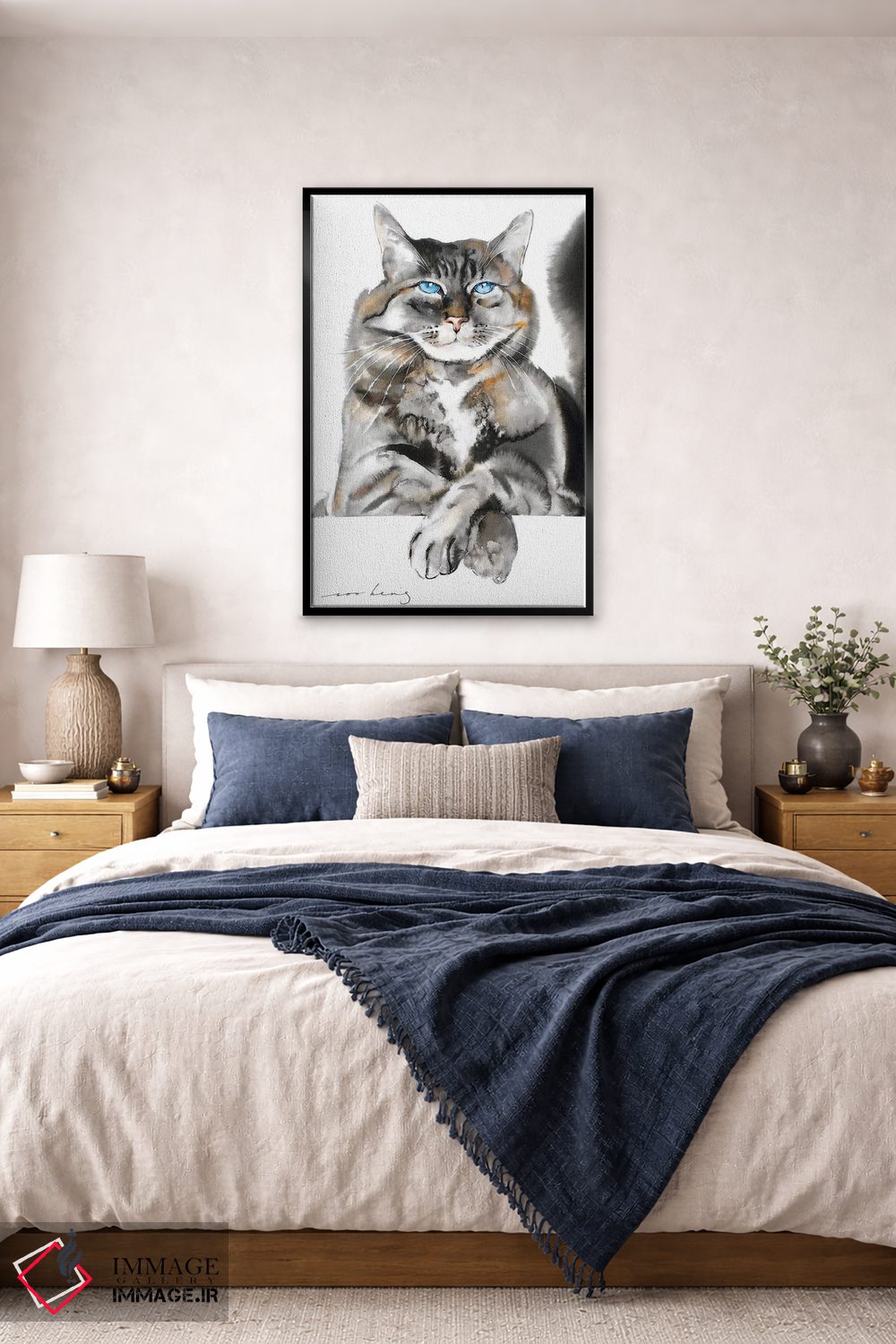 تابلو دکوراتیو گربه مغرور اثر سو بنگ لیم - D3B