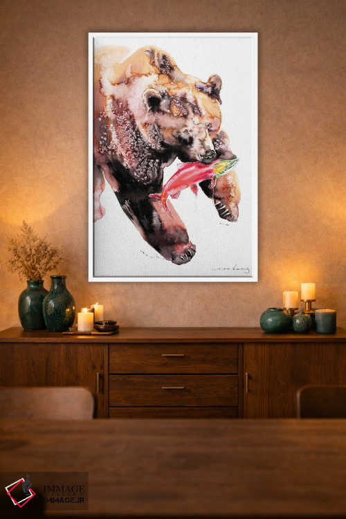 تابلو دکوراتیو صید خرسی عالی اثر سو بنگ لیم - D1W