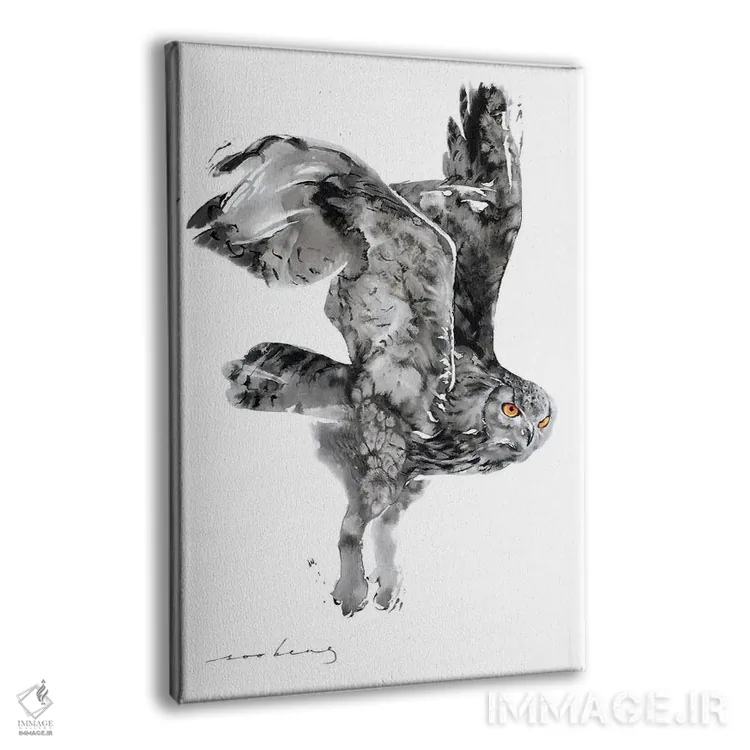 تابلو دکوراتیو پرواز جغد کوچک II اثر سو بنگ لیم - نمای پرسپکتیو محصول