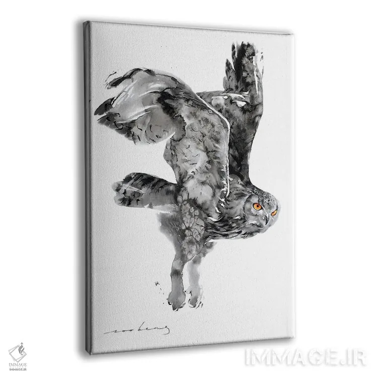 تابلو دکوراتیو پرواز جغد کوچک II اثر سو بنگ لیم - نمای پرسپکتیو محصول