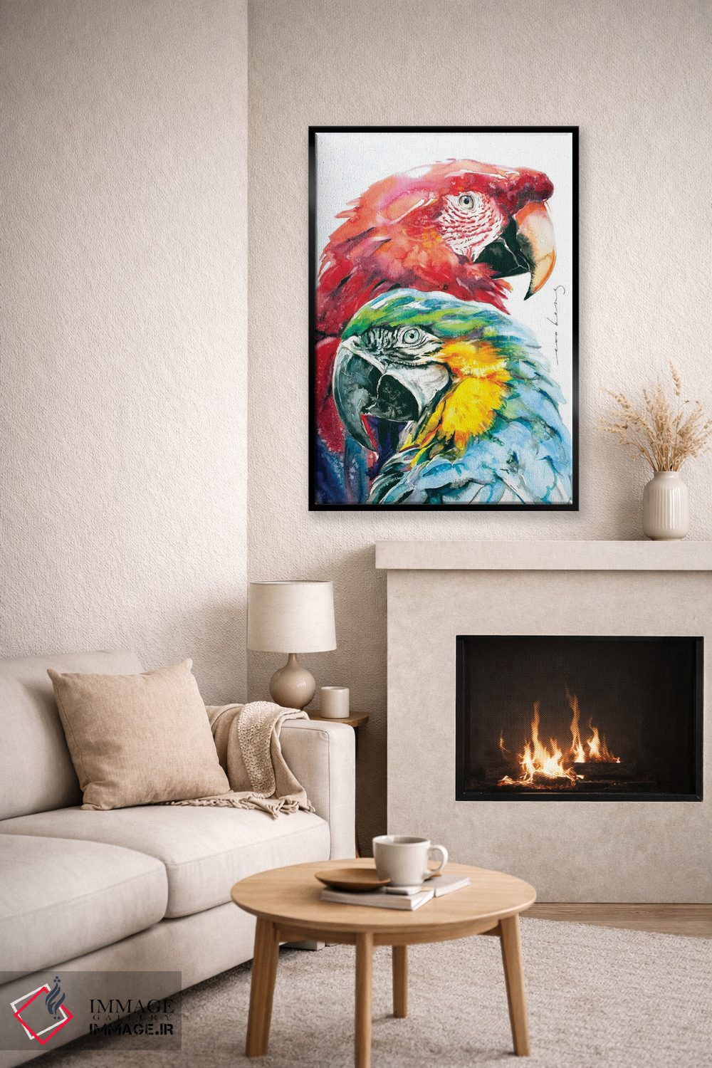 تابلو دکوراتیو شکوه طوطی اثر سو بنگ لیم - D6B