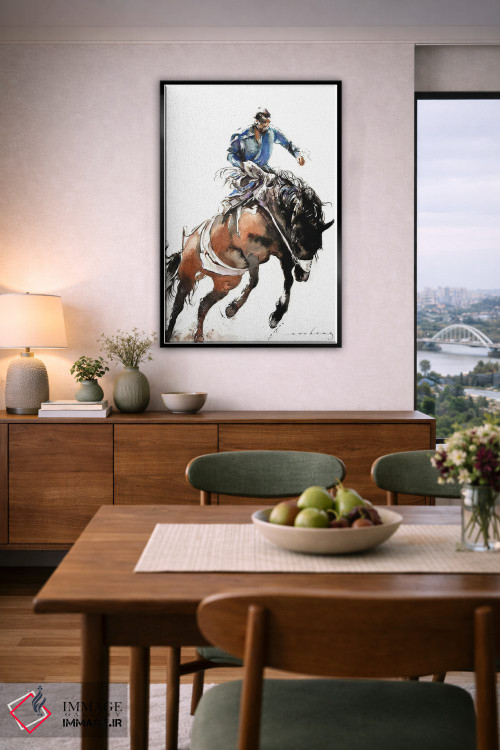 تابلو دکوراتیو سواری بر برامبی اثر سو بنگ لیم - D6B