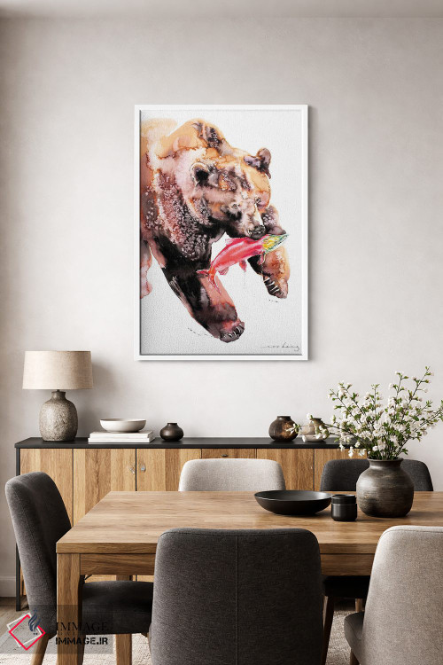 تابلو دکوراتیو صید خرسی عالی اثر سو بنگ لیم - D3W