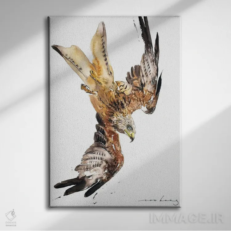 تابلو دکوراتیو بادبادک قرمز در پرواز اثر سو بنگ لیم - نمای روبهرو روی دیوار