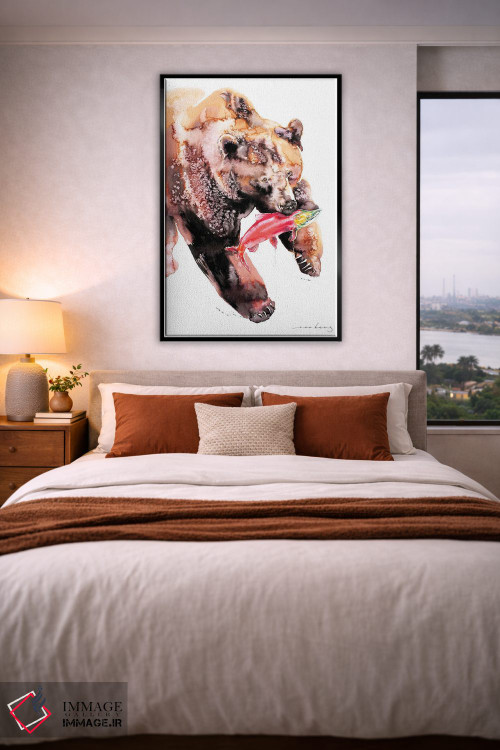 تابلو دکوراتیو صید خرسی عالی اثر سو بنگ لیم - D5B