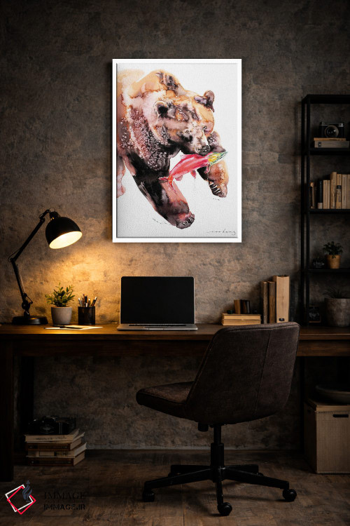 تابلو دکوراتیو صید خرسی عالی اثر سو بنگ لیم - D6W