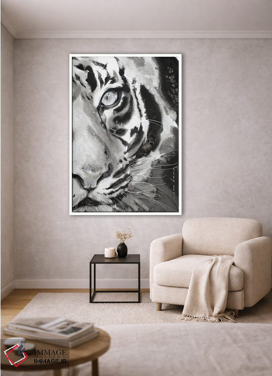 تابلو دکوراتیو ببر آبی III اثر سو بنگ لیم - D1W