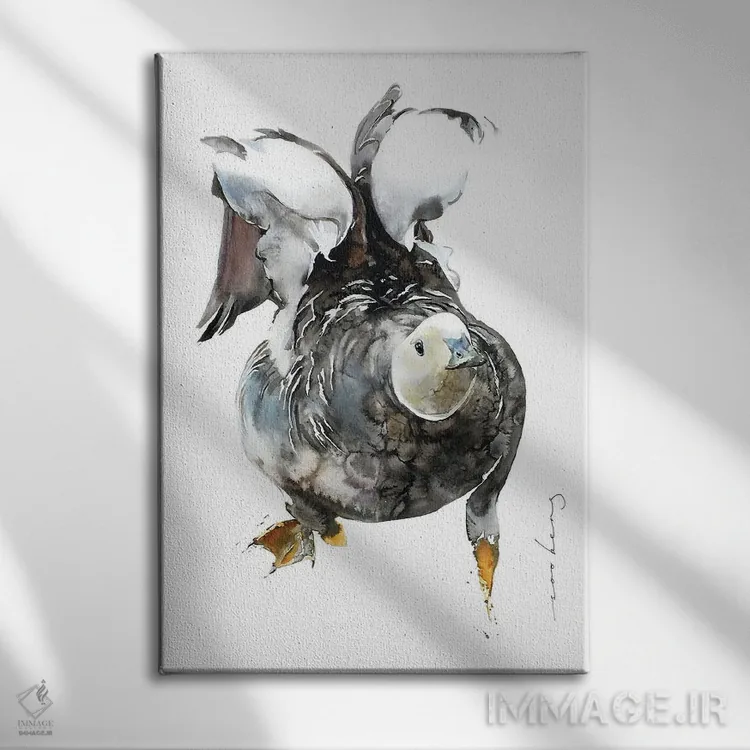 تابلو دکوراتیو بال های لرزان اثر سو بنگ لیم - نمای روبهرو روی دیوار