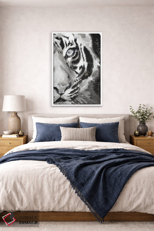 تابلو دکوراتیو ببر آبی III اثر سو بنگ لیم - D4W