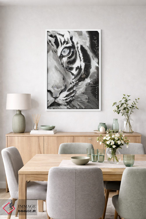 تابلو دکوراتیو ببر آبی III اثر سو بنگ لیم - D5W