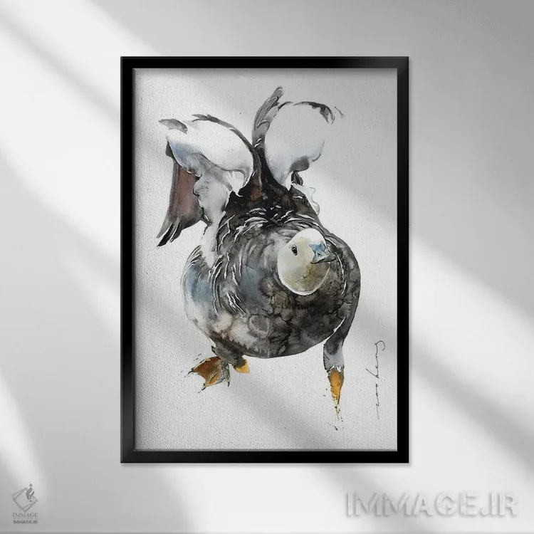 تابلو دکوراتیو بال های لرزان اثر سو بنگ لیم - نمای قابدار مشکی