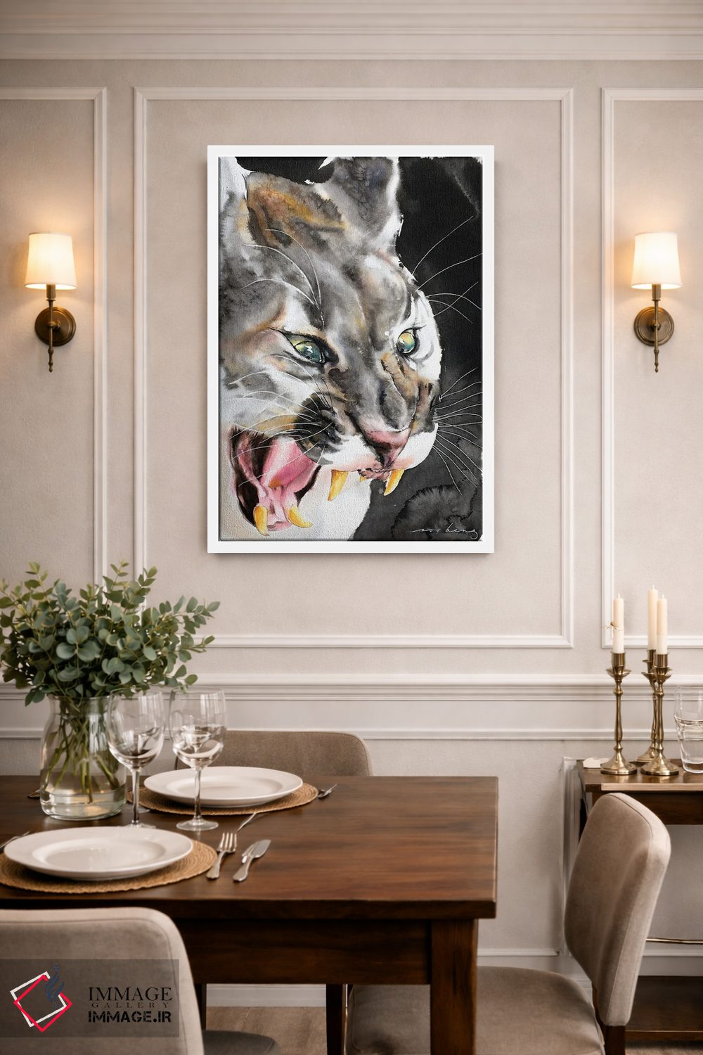 تابلو دکوراتیو غرش شیر اثر سو بنگ لیم - D1W