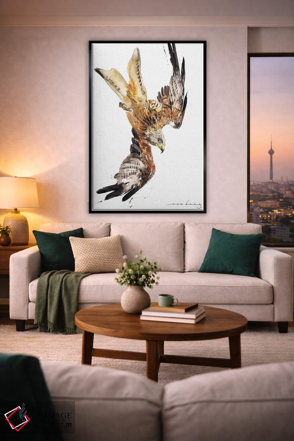 تابلو دکوراتیو بادبادک قرمز در پرواز اثر سو بنگ لیم - D2B