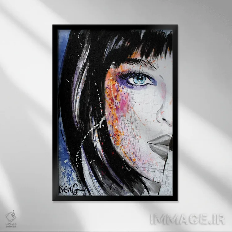 تابلو دکوراتیو زن معاصر VI اثر سو بنگ لیم - نمای قابدار مشکی