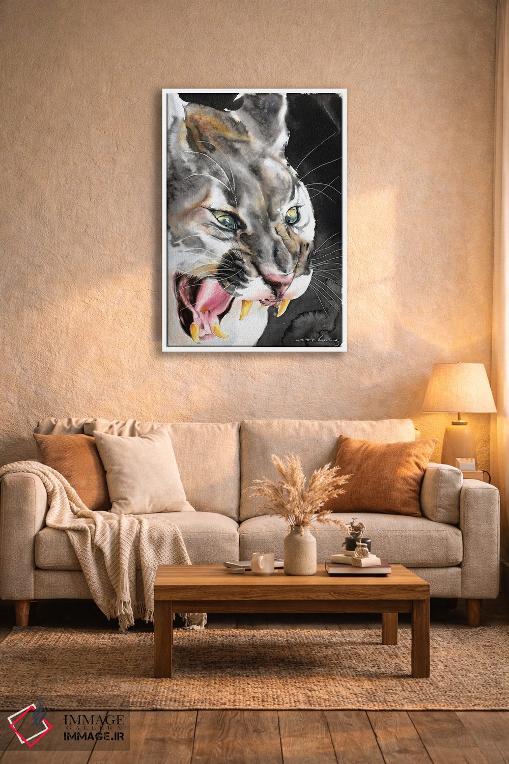 تابلو دکوراتیو غرش شیر اثر سو بنگ لیم - D4W