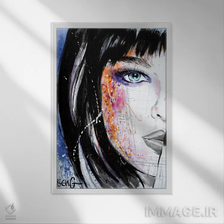 تابلو دکوراتیو زن معاصر VI اثر سو بنگ لیم - نمای قابدار سفید