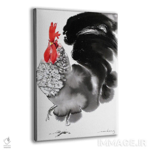 تابلو دکوراتیو خروس بانگ زن اثر سو بنگ لیم - نمای پرسپکتیو محصول