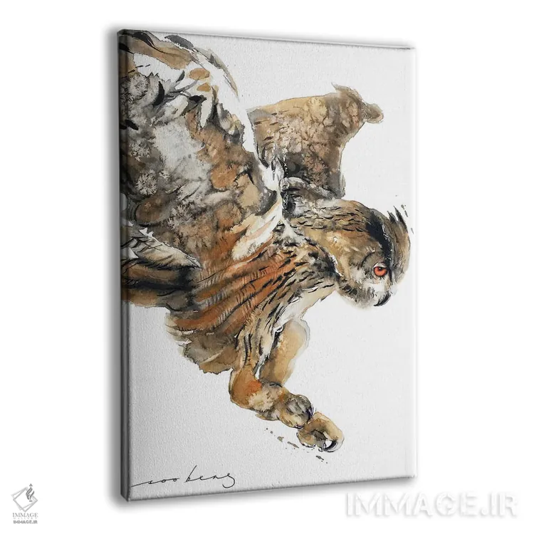 تابلو دکوراتیو شکار جغد اثر سو بنگ لیم - نمای پرسپکتیو محصول