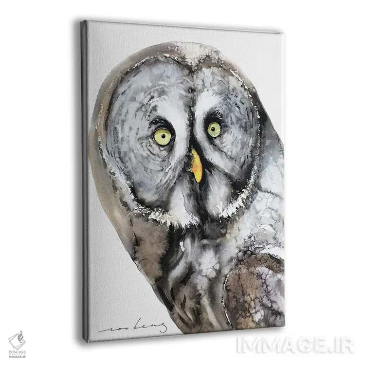 تابلو دکوراتیو جغد اسرارآمیز اثر سو بنگ لیم - نمای پرسپکتیو محصول