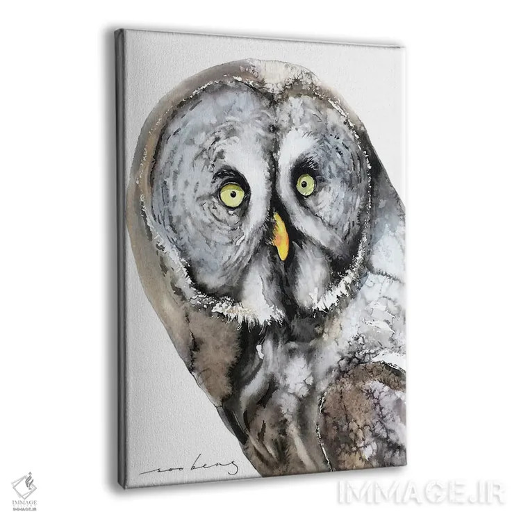 تابلو دکوراتیو جغد اسرارآمیز اثر سو بنگ لیم - نمای پرسپکتیو محصول