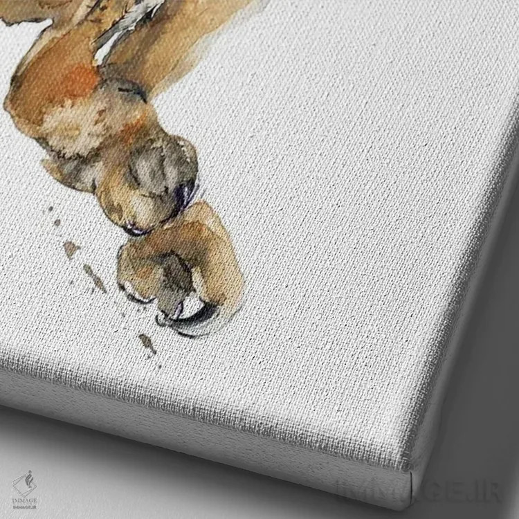 تابلو دکوراتیو شکار جغد اثر سو بنگ لیم - نمای نزدیک بافت بوم